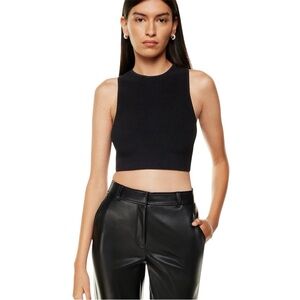 Babaton Sculpt Knit Racer Cropped Tank